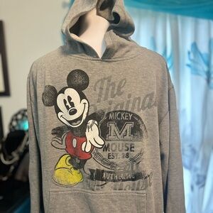 Disney Gray Mickey Mouse Hoodie Sweater